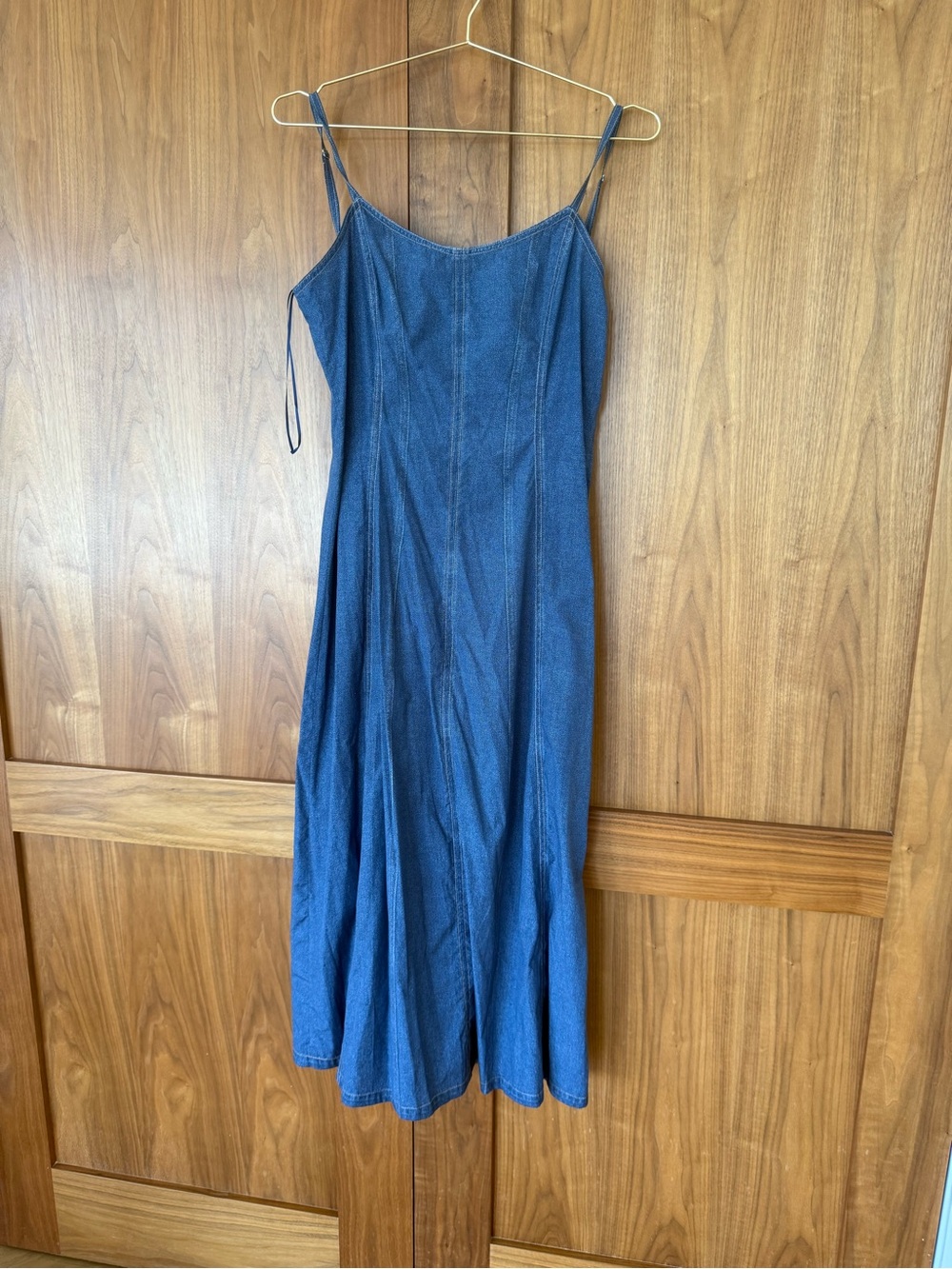 Rag and Bone Blue Denim Slip Dress with Spaghetti Straps